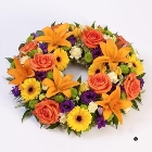 Rose and Lily Wreath   Vibrant *
