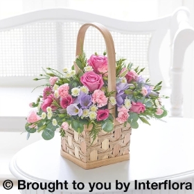 Scented Pink and Lilac Basket
