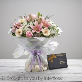 Mothers Day Cherish Hand tied with Belgian Chocolates