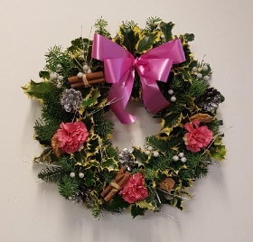 Perfect Pink Christmas Wreath
