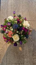 Funeral Posy rose & thistle
